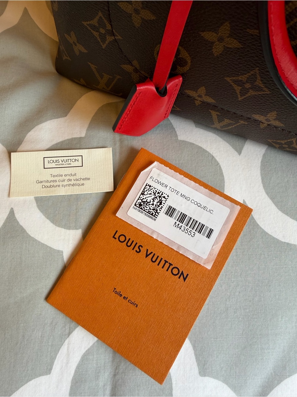 Louis Vuitton Monogram Satchel with Red Trim - Picture 3 of 11